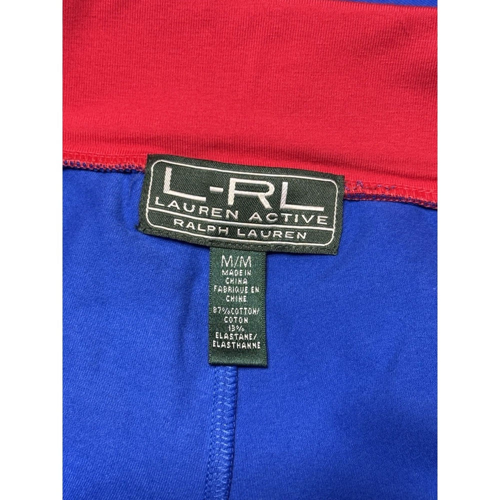 LRL Ralph‎ Lauren Active Womens Skort Skirt Size Medium Blue Stretch zip Pockets - Picture 4 of 7